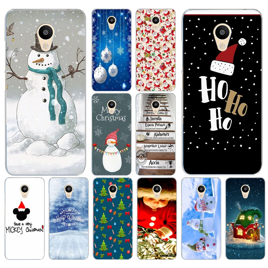 107DD Happy год Счастливого Рождества твердый прозрачный чехол для Meizu M2 M3S M3 M3S M5S мини M3 Примечание M5 M6 M6 Примечание U10 U20