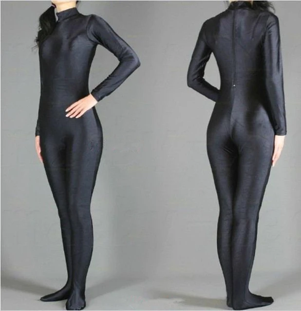 SCSL024) Black Spandex Bodysuit Cosplay Unisex Fetish Zentai Suits