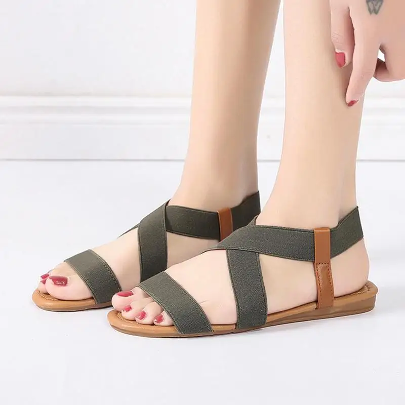 

Women Sandals Fashion Women Summer Beach Roman Sandal Ladies Open Toe Flat Sandal Casual Female Shoes New 2019