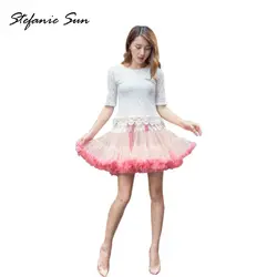 Новая мода Красота Для женщин пышная шифоновая юбка-пачка сетки сплошной Цвета для девочек юбка для танцев