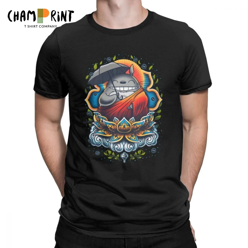 

Awesome Enlightened Neighbor Totoro T-Shirts Men O Neck Pure Cotton T Shirts Short Sleeve Tees Birthday Gift Tops