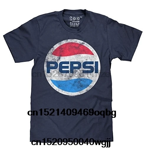 Новые летние классические футболки с буквенным принтом Pepsi(1