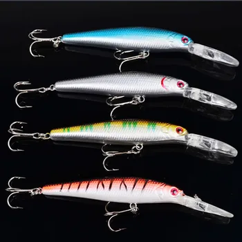 

4PCS Sea Fishing Minnow Frashwater Fish Bass lure hook baits 12.5cm/14g Free shipping