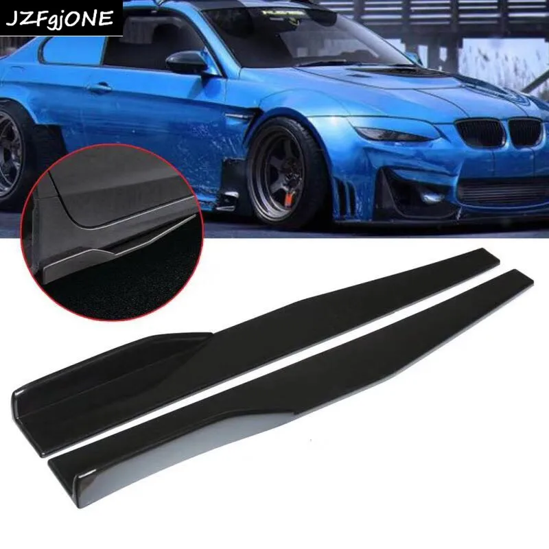 

2Pcs/set Universal Car Carbon Fiber Modified Car Body Side Skirt Rocker Splitters Anti-Scratch Winglet 45cm Wings Bumper