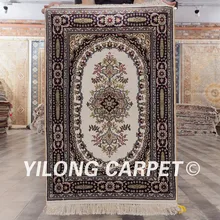 YILONG 2'x3' ручной работы персидские Тебриз ковры изысканные бежевые isfahan шелковые ковры(LH819B2x3