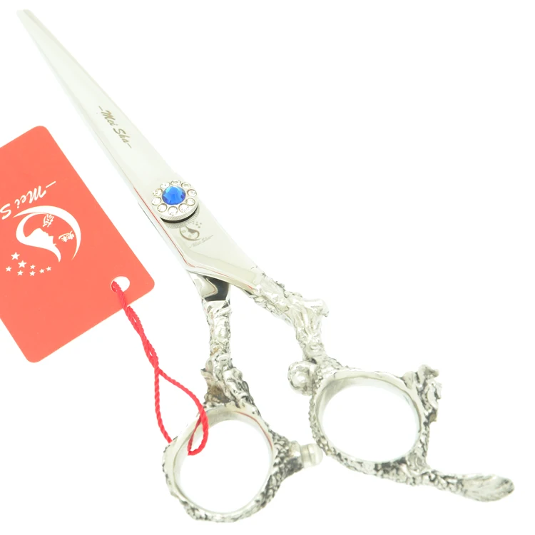 Meisha 6 inch Japan 440c Hair Salon Cutting Thinning Styling Tool Silver Barber Shop Hairdressing Scissors Set HA0268