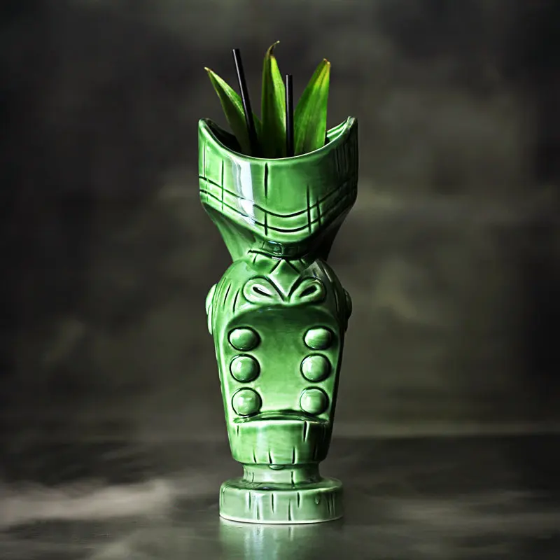 Tiki кружка для коктейля, кружка для пива, вина, керамическая кружка Tiki, кружки для творчества, креативные Гавайские кружки, 650 мл