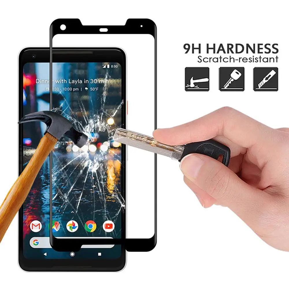 Защитное стекло закаленное 2.5D с закругленными краями для Google Pixel 3 2 XL|Защитные