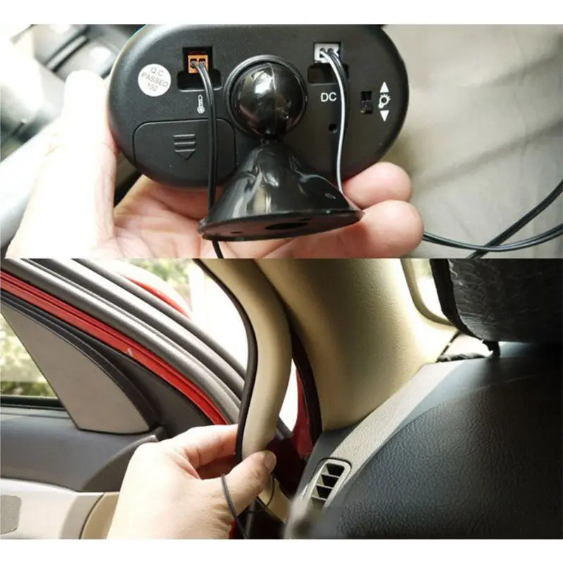  Car Clock Car Electronic Clock Car Thermometer Luminous Clock Multi-function car temperature clock 