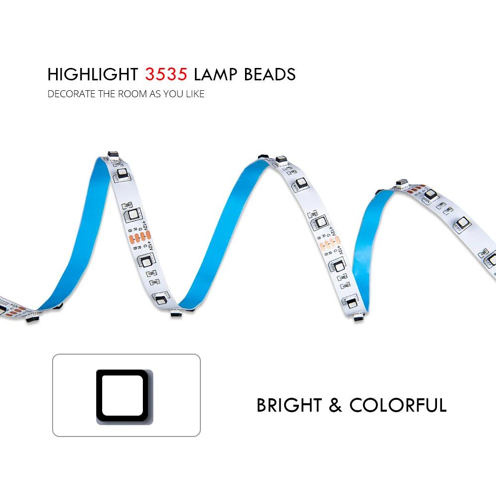 Светодиодная лента EeeToo 3535 SMD RGB 12 В гибкий светильник 60 120 светодиодов/м Диодная