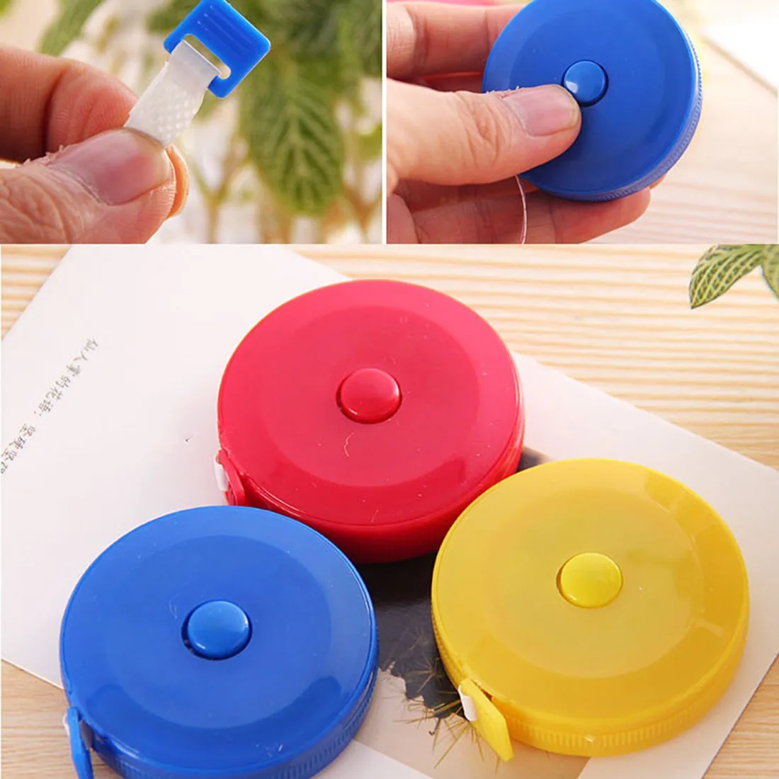 

HOT Retractable Colorful Portable Retractable Ruler Tape Measure 60 inch Sewing Cloth Dieting Tailor 1.5M
