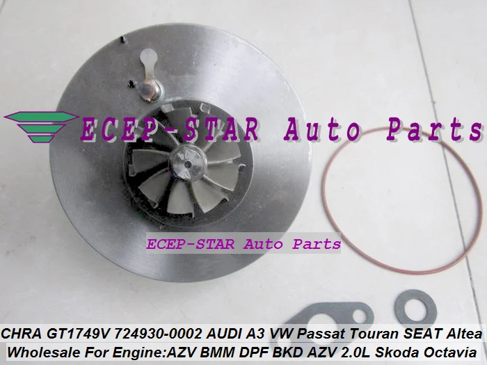 Turbo CHRA Cartridge GT1749V 724930-5008S 724930 724930-0002 724930-0004 724930-0006 For AUDI A3 VW Passat Touran BKD AZV (5)