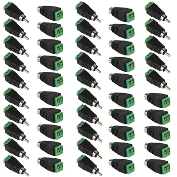 

STARAUDIO 50 Pcs Phono RCA Male & Female Plug To AV Screw Terminal Video AV Balun Connector JRB2