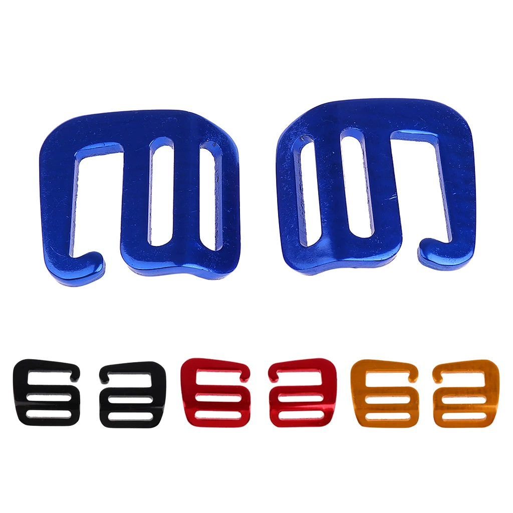1 pair Aluminum Alloy Quick Release G Hook Outdoor Webbing Buckle  Left+Right For Backpack Strap Webbing Straps Clothing Belts
