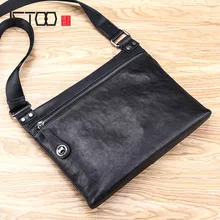 AETOO Leather men's bag new men's bag shoulder Messenger bag cross section casual leather small bag