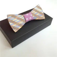 Вина галстук-бабочка галстук для мальчиков идеи подарки на день рождения бойфренда натурального дерева бабочкой мужчины Bowties модельеров галстук мужской