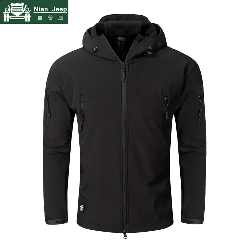 

Winter Fleece Miliatry Jacket Men Dntex Soft Shell Outwear Mens Jacket Windbreaker Army Hooded Coats Size S-3XL chaqueta hombre