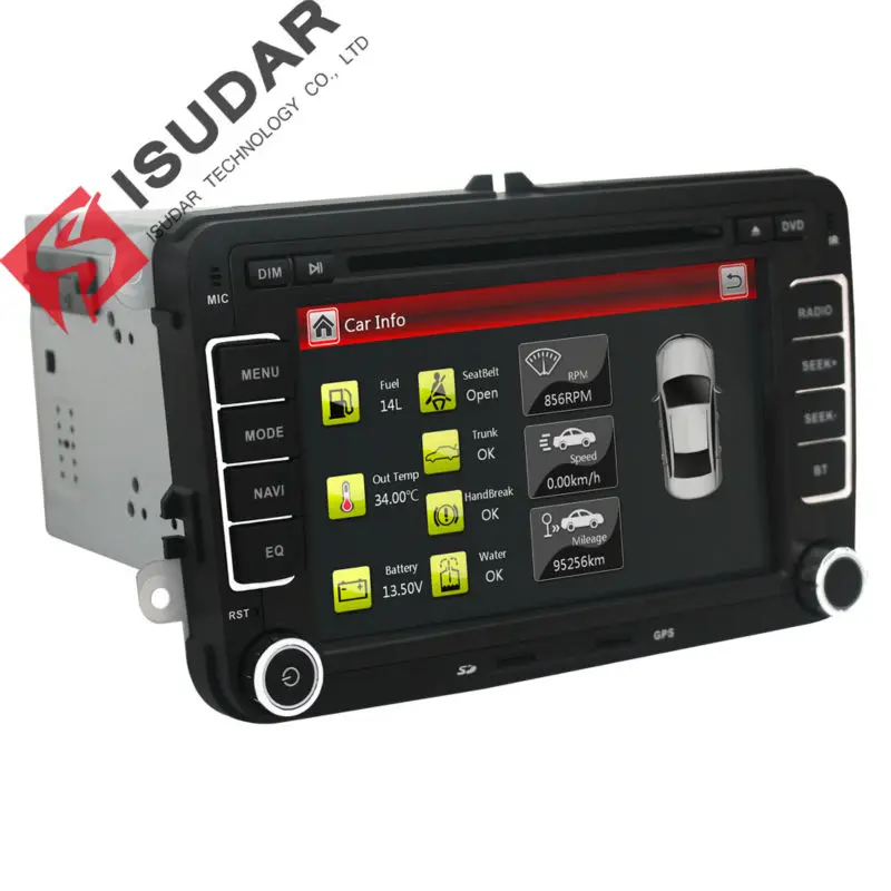 Isudar reproductor Multimedia 2 Din coche DVD para VW/Volkswagen/Golf/Polo/Tiguan/Passat /b7/b6/SEAT/leon/Skoda/Octavia Radio GPS DAB - 5