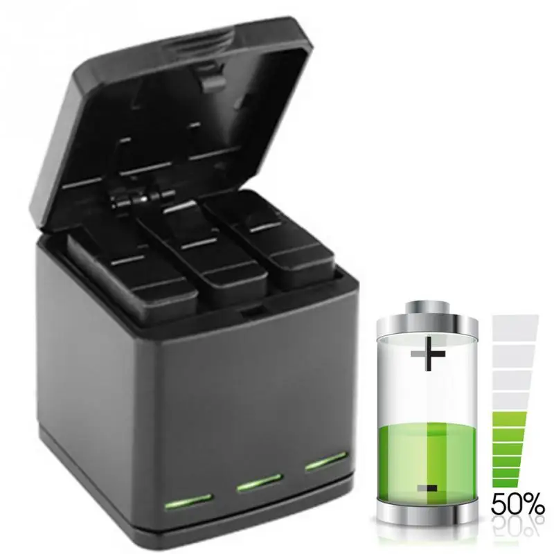 

2019 new 3 Channel Multi-function Battery Charger Dock Storage Case Charging Box 2 in 1 for GoPro Hero 5 Hero 6 Accessories