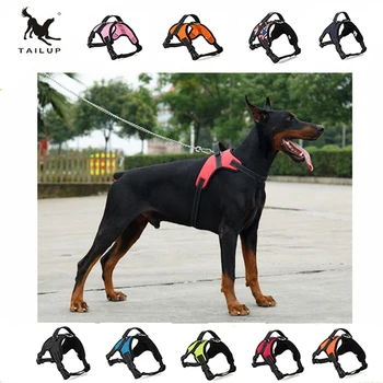 

TAILUP Large Dog Harness POLICE K9 Collies Collar High Quality Adjustable Vest Dog Training Pet Saddle Harness S M L XL