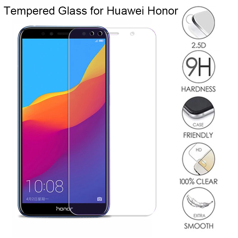 9H HD закаленное стекло для huawei Y6 Prime Y9 Y7 Y5 Prime Защитное стекло для экрана на huawei Honor 7A 7C Pro пленка стекло