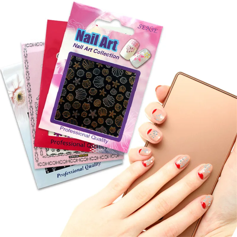 Nail Art Sticker Decoration Design Beautiful 3D Decals Random Delivery