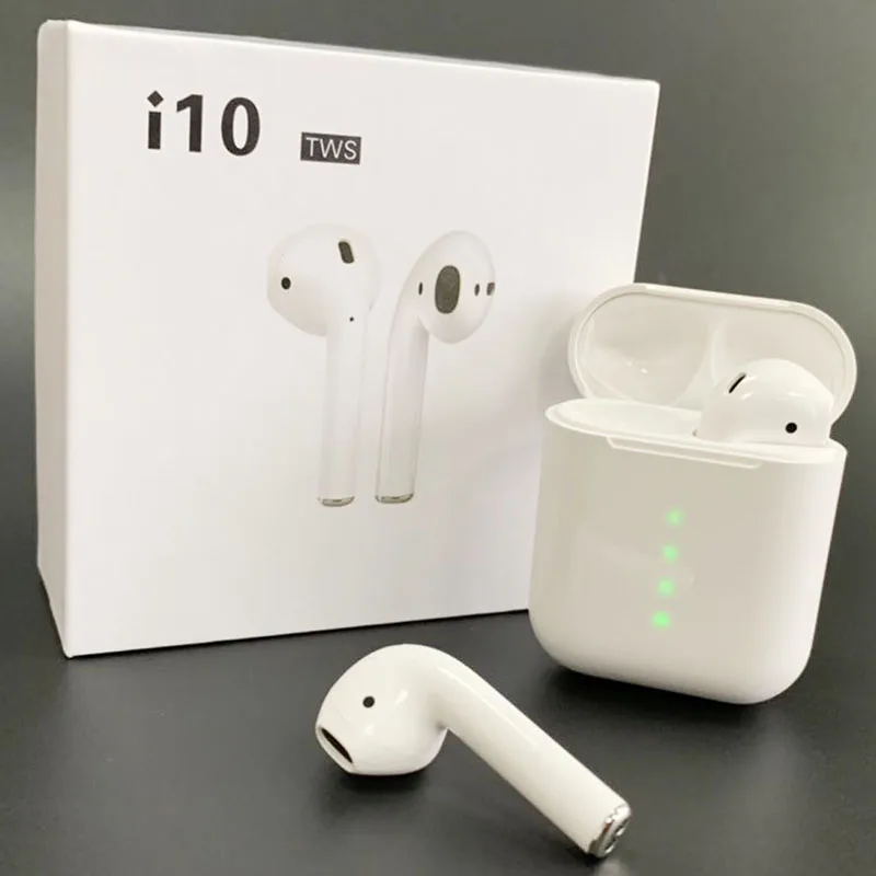 

New i10 TWS Bluetooth Earphone Wireless Headsets Touch control Earbuds 3D Surround Sound & Charging Case for all smartphone