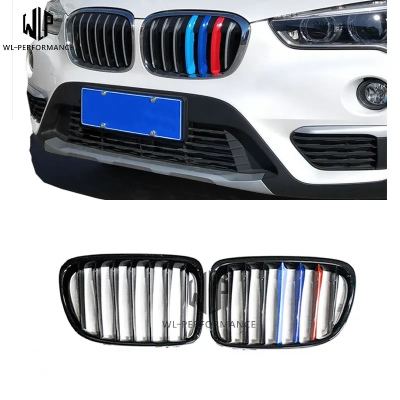

X1 series ABS 3-color Racing Grills matte black Mesh Grill Car body kit for BMW X1 E84 2010-UP Car styling use