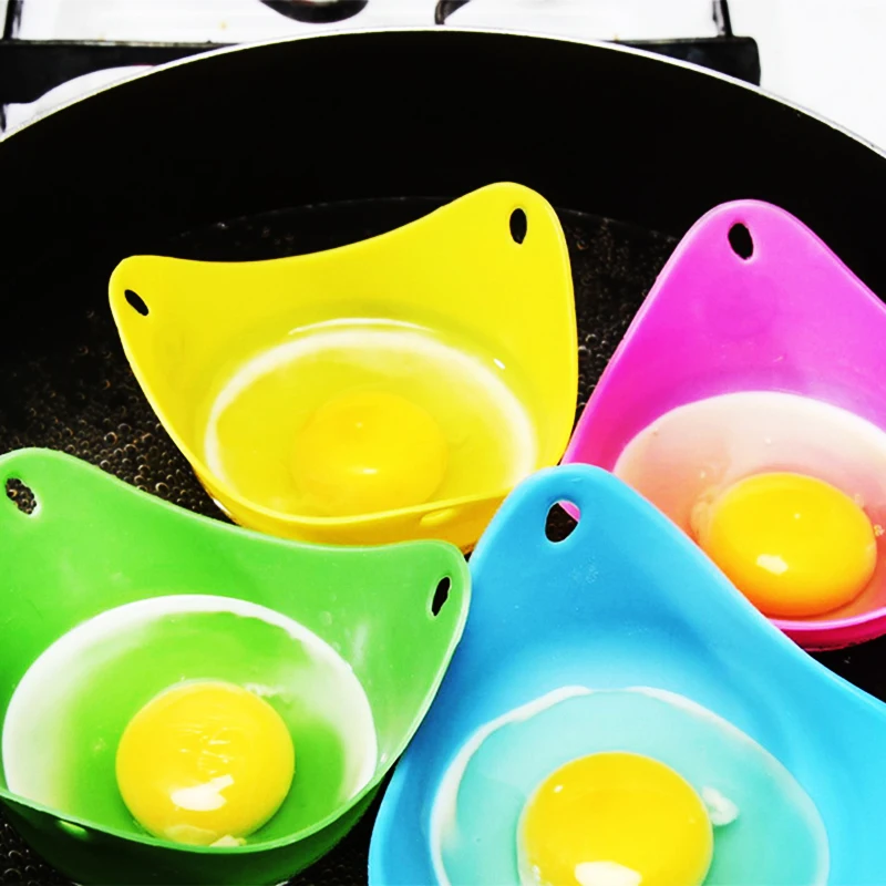 

Zeegle Bowl Shape Egg Moulds Silicone Egg Poacher Poaching Pods Pan Mould Pancake Rings Fried Egg Mold Cooking Tools 4pcs