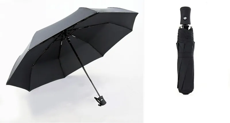 Creative Meteor Fully Automatic Umbrella Fashion Black 3 Folding Sun Umbrella Rain Women Men Umbrella Windproof Anti-UV Large Parasol14