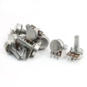 

5PCS WH148 10K OHM Linear Taper Potentiometer Pot B10K