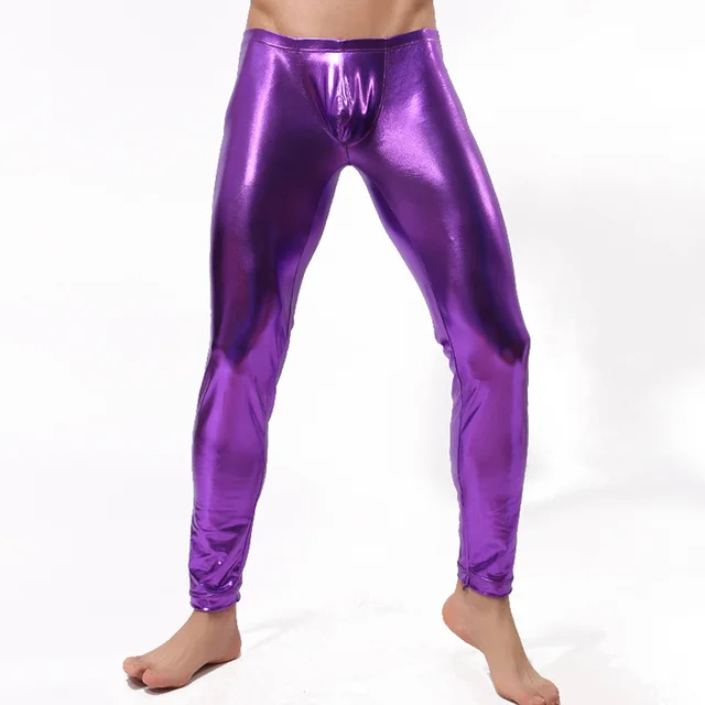 Fashion Men's Faux Leather PVC Trousers 