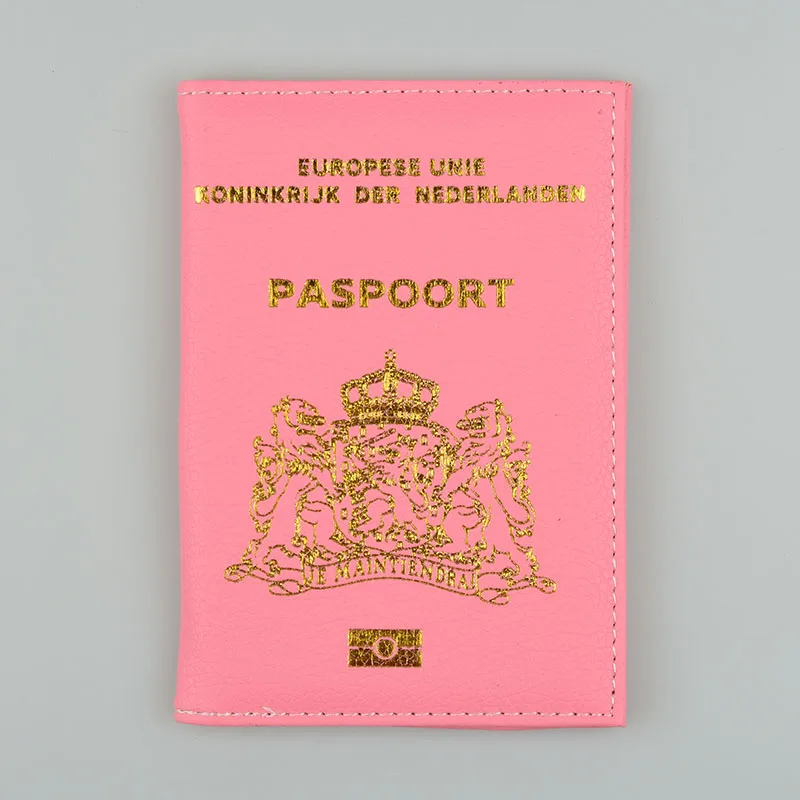 DIKEDAKU карамельный голландский Обложка для паспорта голландский мягкий PU кожаный женский чехол для паспорта держатель Фиолетовый унисекс чехол для паспорта - Цвет: deep pink