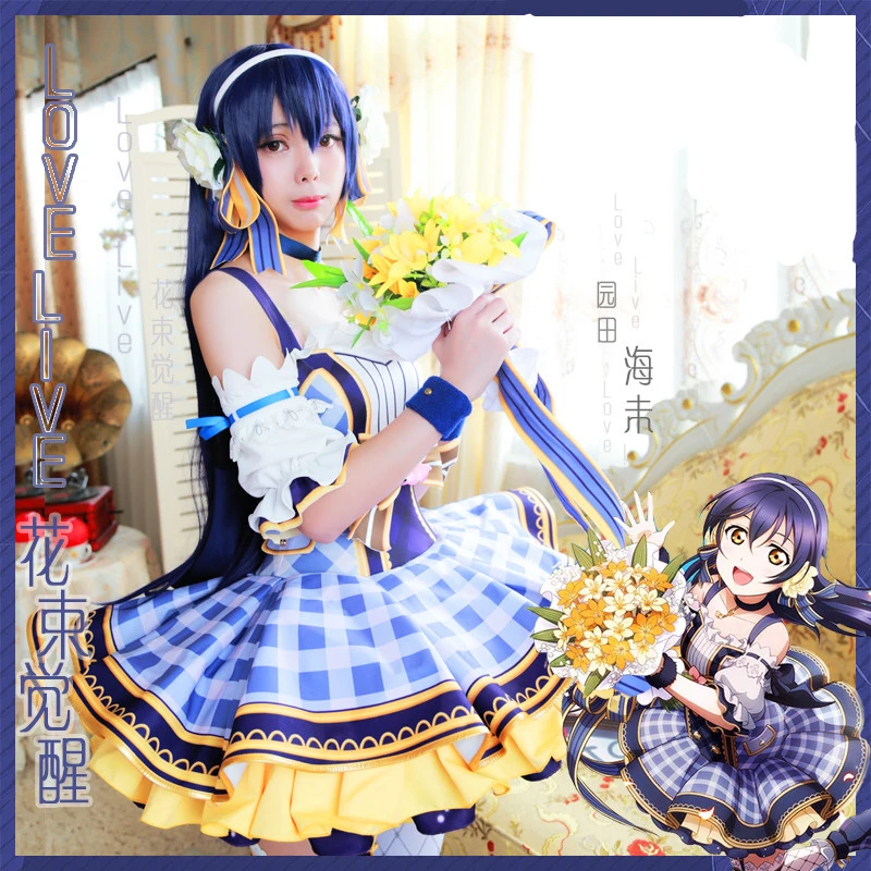 Аниме Love Live Sonoda Umi букет ручной цветок Пробуждение косплей костюм лолита милое