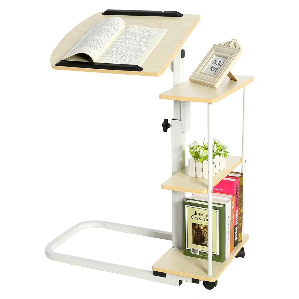 Многофункциональная подставка для ноутбука с регулируемой высотой над кровать/диван стол для ноутбука компьютерный стол с колесами