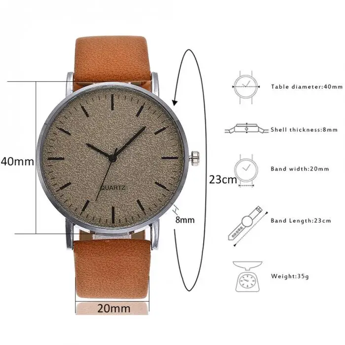 Новинка VANSVAR унисекс Мужские и женские матовые часы на запястье с кожаным ремешком кварцевые наручные часы DO99