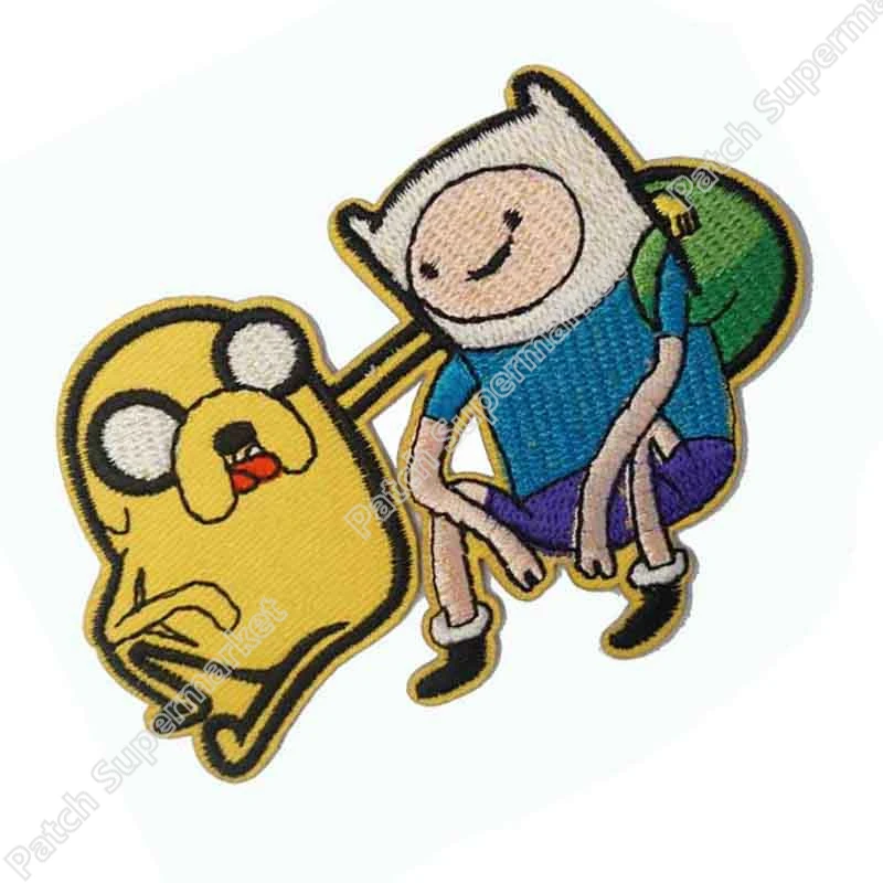 Adventure Time FINN + Джейк фильм с нашивкой в виде логотипа приклеивающиеся утюгом
