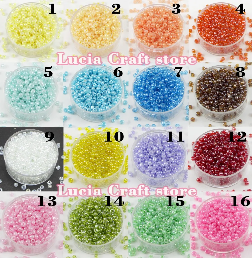 Lucia crafts 1000PCS 2mm Loose Garment Beads Glass Seed Spacer beads Mixed Making Craft E0909