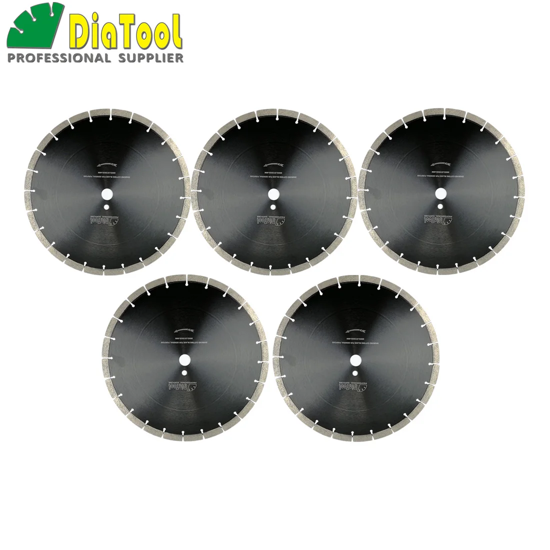 DIATOOL 5pcs 14inch Sintered Segmented Diamond Blade Cutting Disc