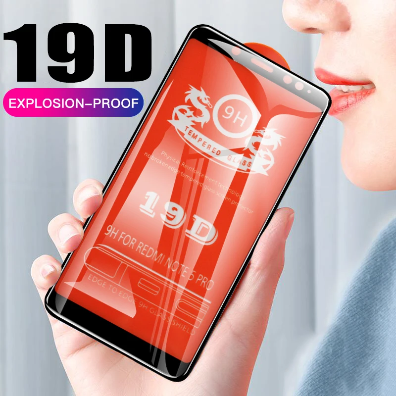 19D полное покрытие закаленное стекло для Xiaomi Redmi Note 7 5 6 Pro 6A Plus Go защитная пленка