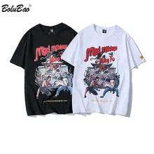BOLUBAO, модная новинка, Мужская футболка, принт, хлопок, мужские футболки, мультфильм, хип-хоп, Мужская Уличная одежда, футболка, Топ