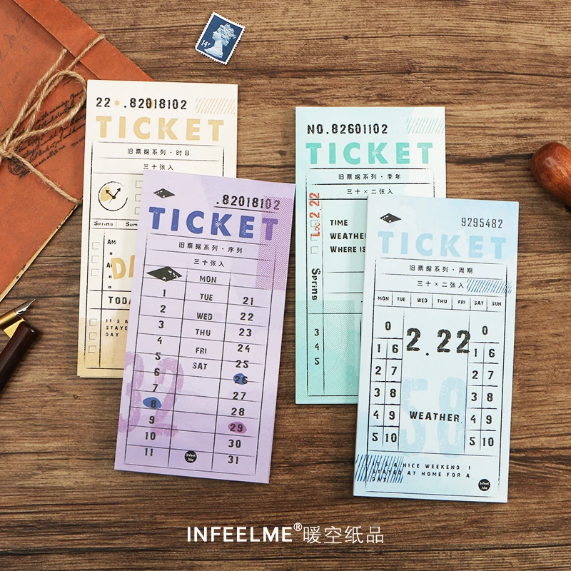 

Infeel.Me ticket Notepad memo pad paper message note paper