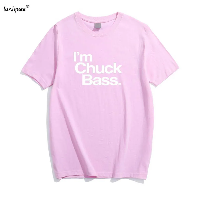 Забавная футболка с надписью I'm Chuck Bass Gossip Girl 2 футболки женская модная