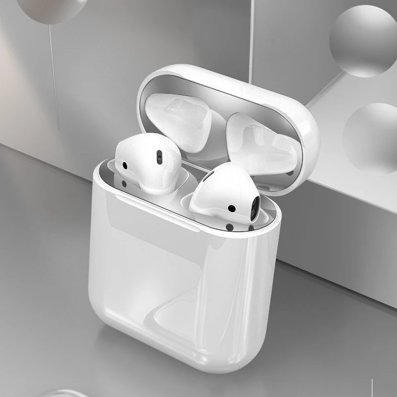 Для Apple Air Pods металлическая защита от пыли Защитная Наклейка Bluetooth наушники поколение 1 2 крышка Пылезащитная царапина наклейка