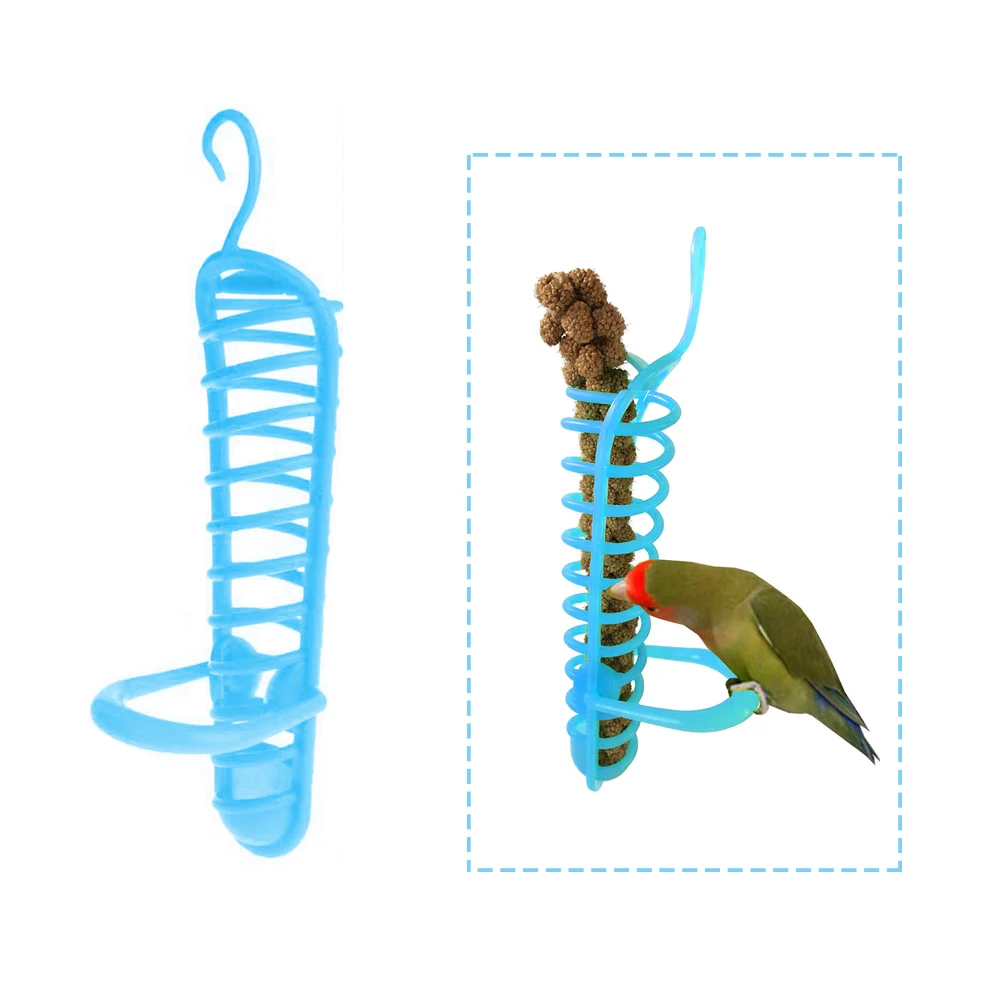 

Food Parakeet Bird Toys Supplies Perch Cute Cage Hanging Feeding Basket Pet Parrot Feeder Fruit Vegetable Practical Holder
