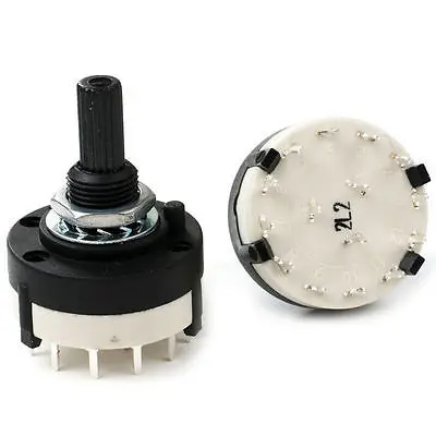 

10pcs,3 Pole 4 Position PANEL Custom Wiring DIY AMPLIFIER ROTARY SWITCH 3P4T