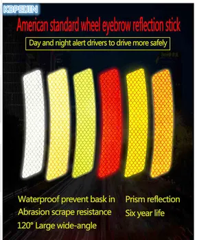 

Accessories car Bumper/Wheel eyebrow Safety Reflective Strips Stickers for Porsche cayenne macan 911 panamera 997 996 918 2pcs