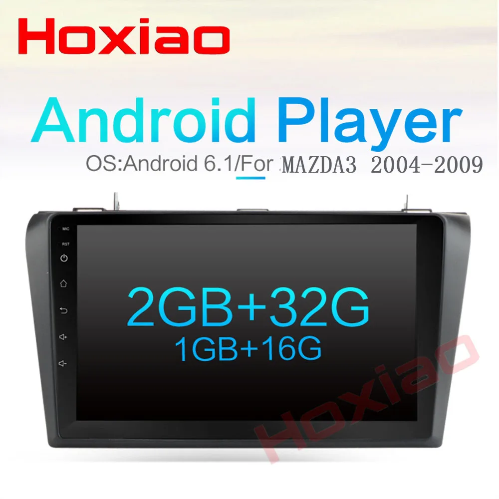 Sale Android Car Radio for  Mazda 3  Mazda3 2004-2009 1024*600 Quad Core wifi Bluetooth video audio Multimedia 2 din car dvd player 0