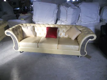

JIXINGE top grain Chesterfield classic style sofa ,living room leather sofas in 3 seater