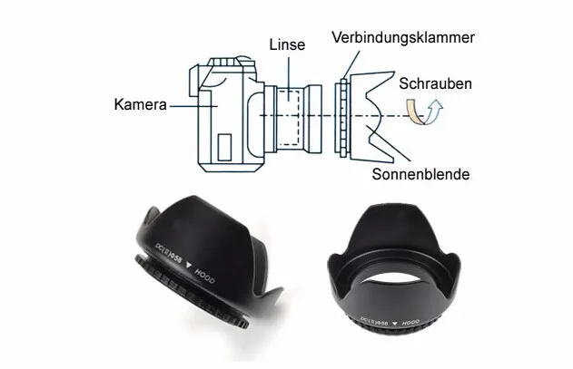 lens hood flower shape